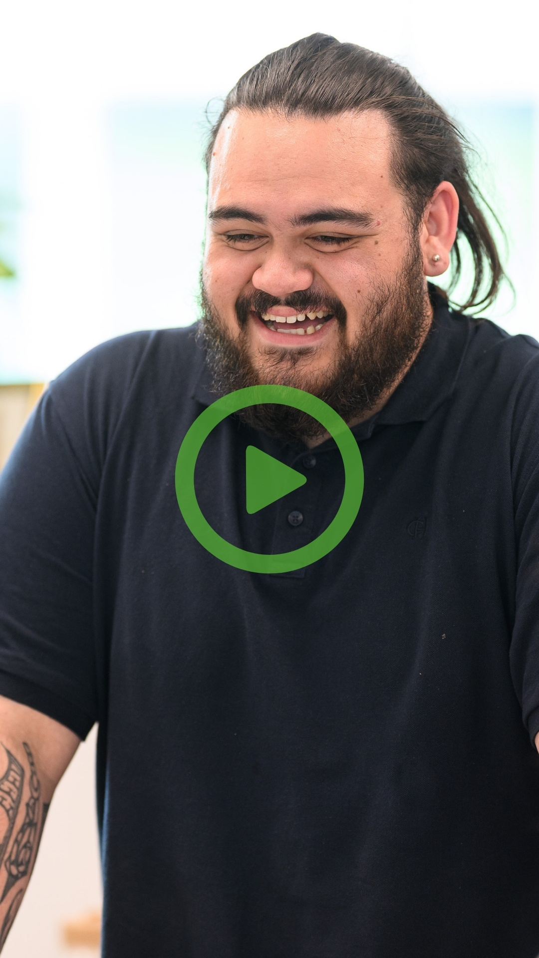 Wiremu laughing with a colleague