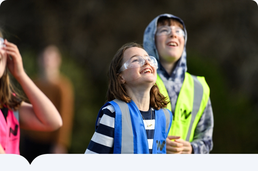 Open https://wonderproject.nz/ The wonder project - kids looking up