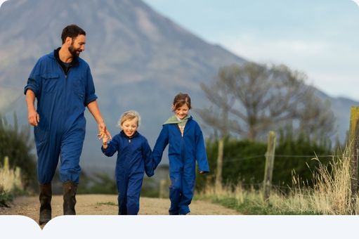 Open https://www.growingfuturefarmers.co.nz/growing-future-farmers-fonterra-dairy-pilot-programme Growing future Farmers - Farmer and two young girls
